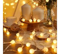 KOBOKO Ball Fairy Lights, 3 m, 20 LED Fairy Lights, Indoor and Outdoor, Globe Fairy Lights, Battery Operated, Decorative Lights for Children's Room, Garden, Party Decoration, Wedding, Balcony