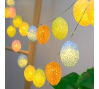 Koboko Fairy Lights Easter Decoration, 1.5 m 10 LED Easter Decoration Fairy Lights, Battery Operated, Easter Egg Fairy Lights, LED Easter Decoration, Indoor Outdoor, Easter Egg Fairy Lights for Easter
