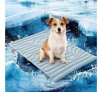 Kobolaf Dog Cooling Mat, No Water, Electricity, Or Refrigeration (Blue S)