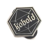 Kobold D20 Pin in Black with Silver Finish | Role Playing Geeky Fun Hard Enamel Pin, S, enamel, not known