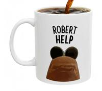 KOBONA 300ML Marcus The Worm Coffee Mug - Funny Surreal Internet Humor Coffee Cup - Weirdcore Brainrot Gift for Meme Lovers