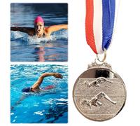 KOBONA 5cm Swimming Medal Competition Awards with Neck Ribbon Gold/Silver/Bronze Medal 1st/2nd/3rd Place Medals for Competitions Party Race