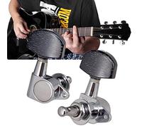 KOBONA 6Pcs Guitar Tuning Peg 3L 3R Closed Knob Machine Heads Tuners Wear Guitar Machine Heads Knobs for Acoustic Guitar