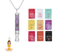 KOBONA Anxiety Breathlace with Resistance Filter, Flavoured Air Resistance Breath Necklace with 1 Flavoured Refills Filter Natural Essential Oil Breath Quitgo Breathing Necklace