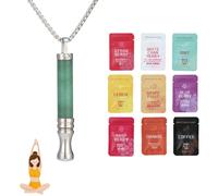 KOBONA Anxiety Breathlace with Resistance Filter, Flavoured Air Resistance Breath Necklace with 1 Flavoured Refills Filter Natural Essential Oil Breath Quitgo Breathing Necklace