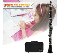 KOBONA Bb Clarinet 17 Keys with Case Woodwind Instrument White Gloves/Cleaning Cloth Student Adult Exam Musical Instrument Set for Beginners and Students