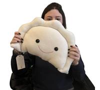 KOBONA Dumpling Plush Pillow, Dumpling Decorative Throw Pillow, Plush Dumplings Squishy Doll, Funny Foods Soup Stuffed Plushies Toys for Dump-ling Lovers and Fans