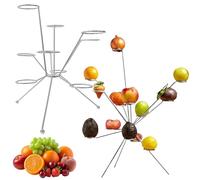 KOBONA Exploding Fruit Bowl, Fireworks on The Dinner Table, Modern Art Floating Fruit Display Stand - 360° Floating Style Display Fruits, Tiered Fruit Stand for Kitchen, Ventilation Keeps