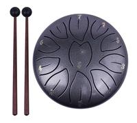 KOBONA Rain Drum for Garden Outside, 6 Inch 11 Notes Steel Tongue Drum with Bag/Music Book/Mallets/Finger Picks, Ethereal Chakra Drum Percussion Instruments for Meditation Yoga Zen