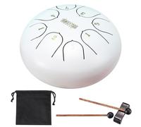 KOBONA Rain Drum Outside Garden, 6 Inch 8 Tones Ch-akra Handpan Drum for Rain Outdoor, Waterproof Steel Tongue Drum Rain Chime, Musical Chimes Instrument for Meditation, Musical Education