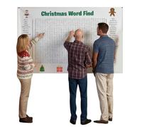 KOBONA Thanksgiving Word Search Poster: Giant Holiday Crossword Puzzle Wall Sticker for Thanksgiving and Christmas, Larger-Than-Life Christmas Words Search Puzzle Posters for Families