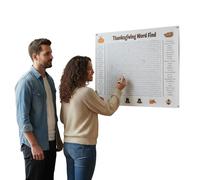 KOBONA Thanksgiving Word Search Poster: Giant Holiday Crossword Puzzle Wall Sticker for Thanksgiving and Christmas, Larger-Than-Life Christmas Words Search Puzzle Posters for Families