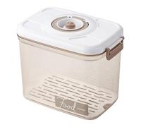 KOBONA Vacuum Food Storage Container with Vacuum Pump Container with Removable Drain Plate Refrigerator Food Preservation Box Airtight for Fruit Vegetables Bread Snacks