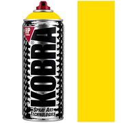 KOBRA HP High Pressure Spray Paint 400ml Can - Professional Grade 100% Acrylic Formula with Matte Finish for Graffiti, Street Art, Crafts & Multi-Surface Use (110 Luce)