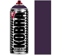 KOBRA HP High Pressure Spray Paint 400ml Can - Professional Grade 100% Acrylic Formula with Matte Finish for Graffiti, Street Art, Crafts & Multi-Surface Use (4040 Nosferato)