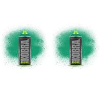 KOBRA HP High Pressure Spray Paint 400ml Can - Professional Grade 100% Acrylic Formula with Matte Finish for Graffiti, Street Art, Crafts & Multi-Surface Use (1110 Lake) (Pack of 2)