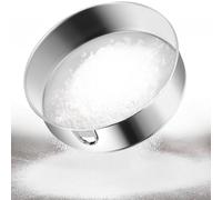 KOBWA Flour Sieve, Stainless Steel, fine-mesh Sieve, Sieve pan, Food, Tea, Sugar, Flour, sieves for Kitchen, Home(Silver_Dia. 15 cm)