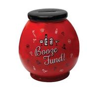 KOCAWIS"Booze Fund" Ceramic Fun Novelty Money Box Jar