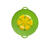 Kochblume S Diameter 14-18 cm | Silicone Boil Over Protection | Splash Guard | Universal Lid | Premium Silicone & BPA Free | Heat Resistant | Dishwasher Safe | Colour: Green