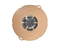 Kochblume The Original, Silicone Boil Over Protector for Pots and Pans, Microwave Lid, Splash Guard and Steamer Attachment (Taupe, L, Pot Size 14-24 cm)