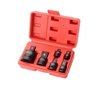 Kochenty 6Pcs Adapter Pneumatic Sleeve 1/2 to 3/4 Red Plastic Box for Automobile Torque Mechanical Hardware Products