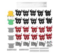 Kochenty DIN Rail Terminal Blocks Kit Terminal+Ground Blocks+Aluminum Rail+End Brackets+End Covers+ Kits