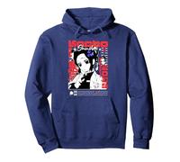 Kocho Shinobu Delicate Flower Poison Pullover Hoodie, Adult Unisex, Navy Blue, XX-Large
