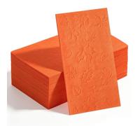 Kochorie 100 Pieces Thanksgiving Maple Leaf Napkins Embossed Fall Leaves Paper Napkins 7.8 x 4.3 Inches Disposable Napkins 2-Ply Fall Paper Hand Towels for Thanksgiving Harvest Autumn Party Supplies