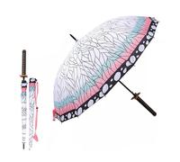 (Kochou Shinobu) 100cm Demon Slayer Kimetsu No Yaiba Anime Peripherals Long Handle Sunny And Rainy Umbrella Samurai Knife Sword Weapon Parasol