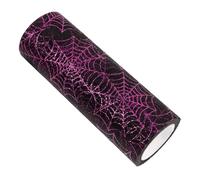 KOCKSHION 1 Roll Purple Organza Mesh Ribbon with Glittering Embellishments for Halloween Spider Web Decorations, for Craft Making and Flowers Decorations, Unique Design and Lifelike Texture