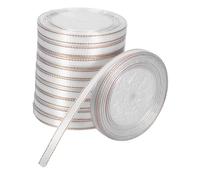 KOCKSHION 10 Rolls Gold Trimmed DIY Craft Ribbon Fade Resistant Decorative Ribbon for Hair Bows Present Wrapping Floral Arrangements Headwear and Celebration Decorations