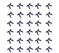 KOCKSHION 100pcs Navy Satin Bowknot Decorations Polyester Ribbon Bows, Flexible and Convenient, 7cm Lovely Decorative Bows for Dessert Baking Store and Candy Stores