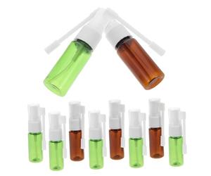 KOCKSHION 10pcs 15ml Reusable Nasal Spray Bottles Lightweight Plastic Liquid Dispenser with Random Caps for Travelling and Nasal Saline Use
