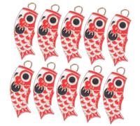 KOCKSHION 10pcs Cute Carp Pendants for DIY Jewelry Making Bright Color Charms for Necklaces Bracelets Key Chains and Crafts Safe for Skin Durable Versatile Decorations