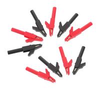 KOCKSHION 10pcs Insulated Alligator Clip Leads with Banana Jack Socket for Automotive Tools and Multimeter Test Clips, High Voltage Endurance Copper and Plastic Electric Test Clamps