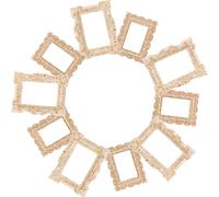 KOCKSHION 10pcs Mini Vintage Frames DIY Making Accessory Resin Decorative Sturdy Miniature Retro Style Design Photo Frame for Small Decor to Many Items and Phone Case Decor