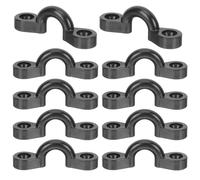 KOCKSHION 10pcs Replacement Parts Deck Rigging Kit Nylon Tie down Eyelets with Screws Strong Pulling Force Easy Replacement Black for Outdoor Canoeing Tent and Bag