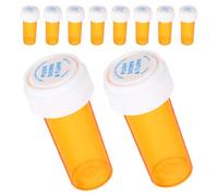 KOCKSHION 10Pcs Travel Plastic Pill Bottle Organizer with Screw Cap, Empty Reagent Medicine Storage Containers for Airplane Travel Essentials and Portable Pill Case