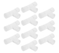 KOCKSHION 10pcs White Bath Bucket Replacement Adapter Plastic DIY Assembly Heavy Duty Support for Foldable Bathtub Three-Way Joint and Portable Bath Barrel Accessories