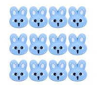 KOCKSHION 12Pcs Blue Buttons Featuring Rabbit Shape, Resin Material, Stable and Easy to Sew, for Bunny Craft and Decorating Skirts in Crafts Projects