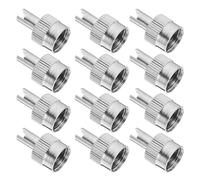 KOCKSHION 12pcs Universal Car and Truck Tire Valve Stem Caps in Copper with Silver Plating Protect Valve Stems from Dust and Debris Practical and Sturdy Dust Caps