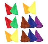 KOCKSHION 14pcs Felt Cone Hats Fit Party Costume Supplies for Halloween Christmas Birthday Cosplay Dwarf Gnome Hat for Adults Random Color