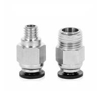 KOCKSHION 1m PTFE Bowden Tube Extruder Connector Kit with Pc4-m6 and Pc4-m10 Pneumatic Fittings, Stainless Steel Internal Teeth, Temperature Range 190℃ to 280℃ for 3D Printer Filament