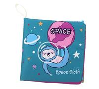 KOCKSHION 1pc Interactive Crinkle Cloth Book for Boy Girl Tear Resistant Knowledge Tool Bright Colors Patterns Safe Washable Developmental for Newborns Sensory Activity Book for Boys