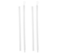 KOCKSHION 2 Sets Acrylic Curtain Rod Holders for Wall with Hooks, Smooth Operation and Resistance to Wear and Tear, White Double Rod Brackets for DIY Residential Window Treatment