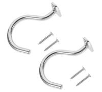 KOCKSHION 2 Sets Wear Resistant Pool Cue Hook Iron Billiard Hook for Snooker Table Accessories Storage Easy Installation Convenient Rack Holder for Pool Tables