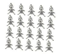 KOCKSHION 20pcs Alloy Dancing Girl Charms Jewelry Making for DIY Necklaces Bracelets and Keychains Antique Silver Fashion Pendant for Unique Accessories