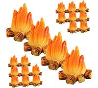 KOCKSHION 20pcs Magical Flames Fake Camp Fire Ornaments Miniature Fire Pit Decor for Dollhouse Furniture Camping Party Favors