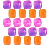 KOCKSHION 20pcs Reusable Square Ice Cubes for Drinks Coffee Cocktails Fake Ice Cubes Refreezable Cooler for Travel Outdoor Use