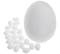 KOCKSHION 20pcs Simulation Pigeon Eggs White Plastic Solid Pigeon Egg Props for Racing Lightweight and Easy to Carry Smooth Surface for Bird Care